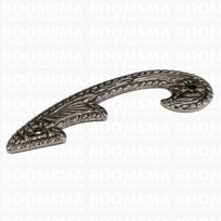 Decoration silver colour (10 pieces) 4,7 cm x 1,8 cm hole 2 mm