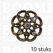 Decoration with split pin 29 mm with synthetic crystals colour: L. Bronze 10/pk - pict. 1