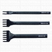 Diamond Stitching Chisel Set 3 pcs.: 2 - 4 - 6 prong 3 mm (= 5 mm)