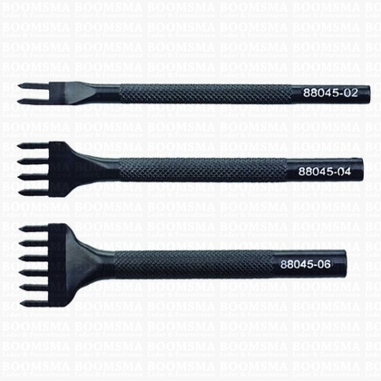 Diamond Stitching Chisel Set 3 pcs.: 2 - 4 - 6 prong 3 mm (= 5 mm) - pict. 1