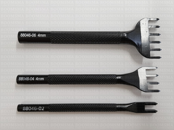 Diamond Stitching Chisel Set 3 pcs.: 2 - 4 - 6 prong 4 mm (= 6 mm) - pict. 3