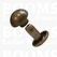 Rivets: Domed rivet antique brass plated Ø 7 mm, pin 6 mm (per 10) - pict. 1