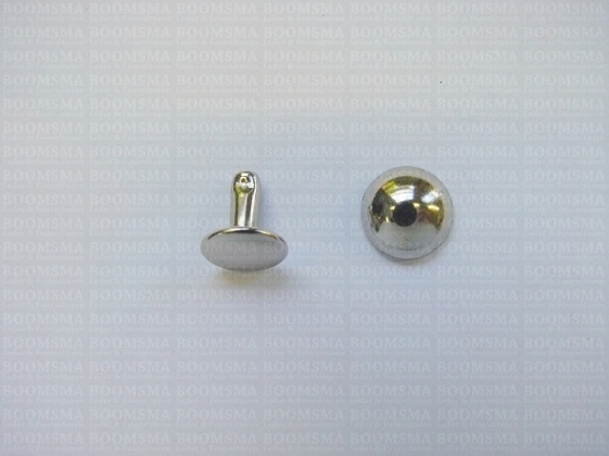Rivets: Domed rivet silver coloured Ø 10 mm, pin 7 mm (per 10) - pict. 2