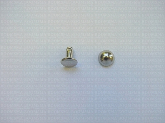 Rivets: Domed rivet silver coloured Ø 7 mm, pin 6 mm (per 10) - pict. 2