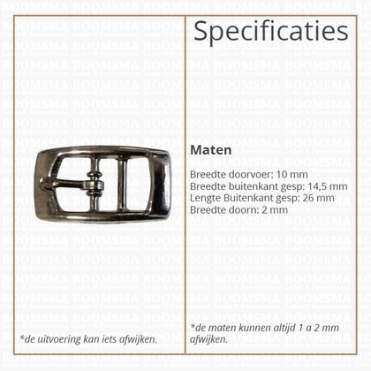Double bar / Caveson buckle 10 mm - pict. 2