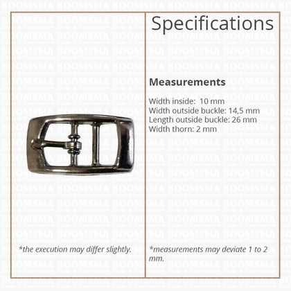 Double bar / Caveson buckle 10 mm - pict. 3