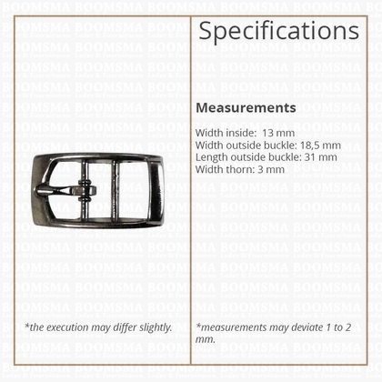 Double bar / Caveson buckle 13 mm - pict. 3