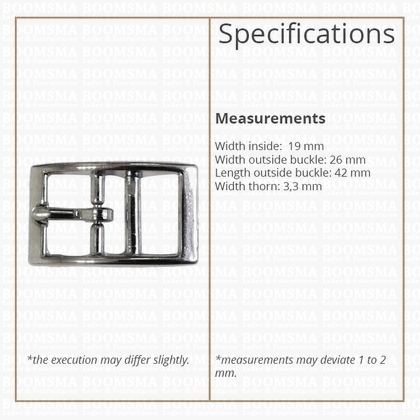 Double bar / Caveson buckle 19 mm - pict. 3