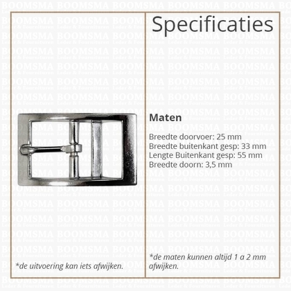 Double bar / Caveson buckle 25 mm - pict. 2