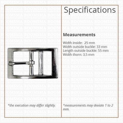 Double bar / Caveson buckle 25 mm - pict. 3