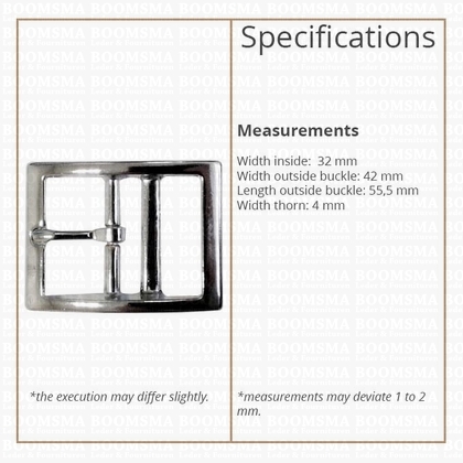 Double bar / Caveson buckle 30 a 32 mm - pict. 3