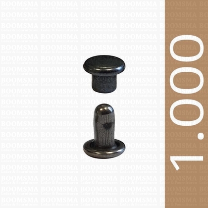 Rivets: Rivets 00/2 double cap nearly black 00/2 per 1.000 - pict. 1