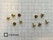 Rivets: Double cap rivets 000/2 gold cap Ø 5 mm, pin 4,5 mm, 2 mm width (per 100) - pict. 2