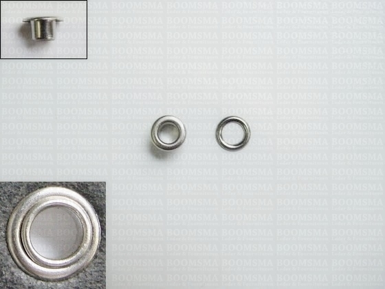 Eyelets: Eyelet 1054R + washer silver 7,5 × 4 × 4 mm (width × hole × height), art. 1054R /size 100 (per 1000 (M/pk) - pict. 2