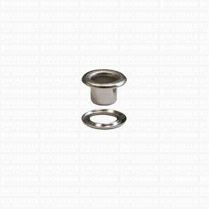 Eyelets: Eyelet 1054R + washer silver 7,5 × 4 × 4 mm (width × hole × height), art. 1054R /size 100 (per 1000 (M/pk) - pict. 1