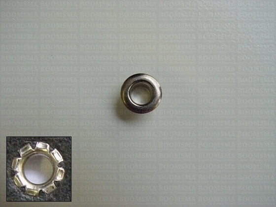 Eyelets: Eyelet 1252S (Split) silver 9 × 4,2 × 5 mm (width × hole × height) , 1252S (per 1000 (M/pk) - pict. 2
