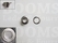 Eyelets: Eyelet 1351R + washer silver 9,8 × 5 × 5.5 mm (width × hole × height) , 1351R + washer (per 1000 (M/pk)) - pict. 2