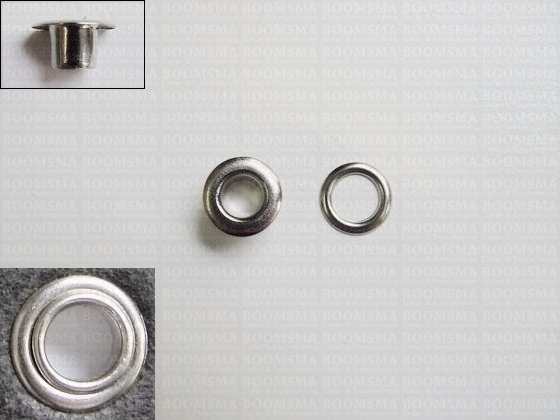 Eyelets: Eyelet 1351R + washer silver 9,8 × 5 × 5.5 mm (width × hole × height) , 1351R + washer (per 1000 (M/pk)) - pict. 2