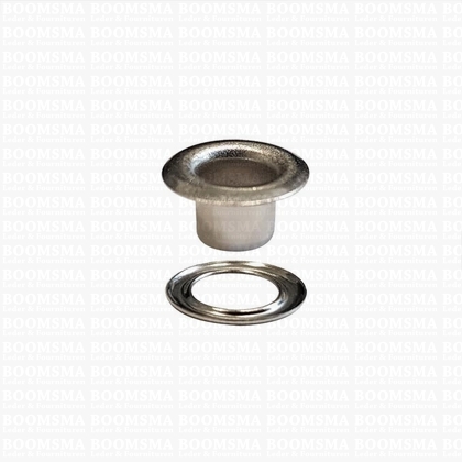 Eyelets: Eyelet 1351R + washer silver 9,8 × 5 × 5.5 mm (width × hole × height) , 1351R + washer (per 1000 (M/pk)) - pict. 1