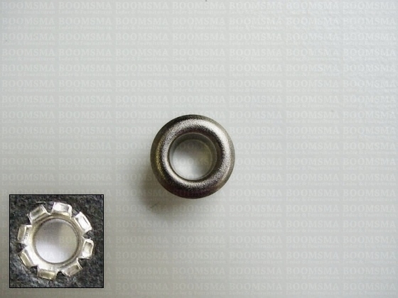 Eyelets: Eyelet 1450S (Split) silver 11,8 × 6 × 6 mm (width × hole × hight) , 1450S (per 1000 (M/pk)) - pict. 2