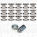 Eyelets: Eyelet kit + setter silver coloured inside Ø 13 mm, PP28 (15 eyelets+washers per set) - pict. 1
