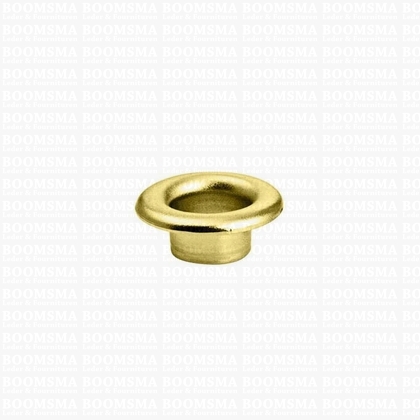 Eyelets: Eyelet or grommet (fit eyeletsetter) gold Eyelet 5/16 inch large, 15 × 8 × 6 mm (width × hole × tube) (per 100) - pict. 1