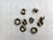 Eyelets: Eyelet or grommet (fit eyeletsetter) silver Eyelet 1/4 inch medium, 12 × 6 × 6 mm (width × hole × tube) (per 100) - pict. 2