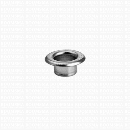 Eyelets: Eyelet or grommet (fit eyeletsetter) silver Eyelet 1/4 inch medium, 12 × 6 × 6 mm (width × hole × tube) (per 100) - pict. 1