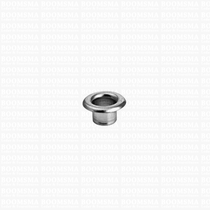 Eyelets: Eyelet or grommet (fit eyeletsetter) silver Eyelet 3/16 inch small, 8 × 4 × 6 mm (widht × hole × hight) (per 100) - pict. 1