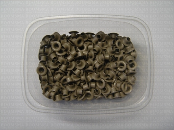 Eyelets: Eyelet or grommet in various colours beige / taupe 1351 taupe/otter hole 5 mm - pict. 1