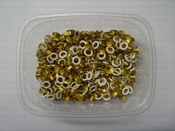 Eyelets: Eyelet or grommet in various colours white 1054S (per 1000) white hole 4 mm - pict. 2