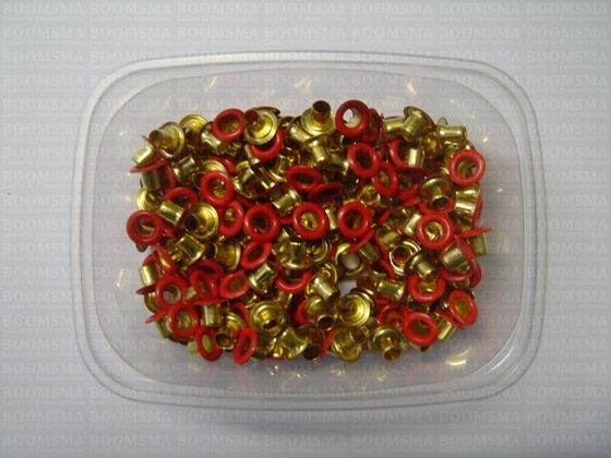 Eyelets: Eyelet or grommet in various colours red 1351S(per 20) lightred - pict. 1