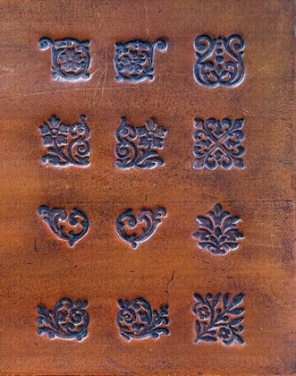 Floral set or Geometric set Floral 12 × 12 mm + handle - pict. 4