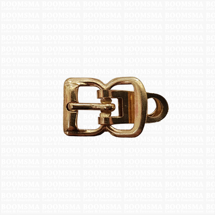 Centre bar buckle with plate small - 10 mm gold 10 mm - pict. 1