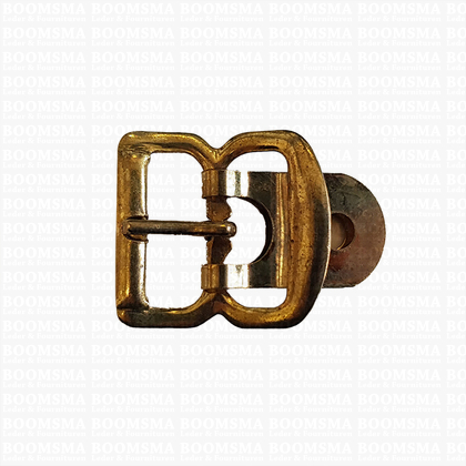 Centre bar buckle with plate small - 18 mm gold 18 mm - pict. 1