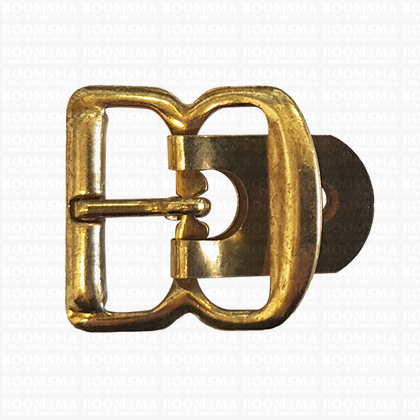 Centre bar buckle with plate small - 22 mm gold 22 mm - pict. 1