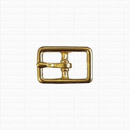 Halter buckle straight solid brass 13 mm (= center bar) (ea) - pict. 1