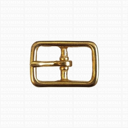 Halter buckle straight solid brass 19 mm (= center bar) (ea) - pict. 1