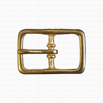 Halter buckle straight solid brass 23 mm (= center bar) (ea) - pict. 1