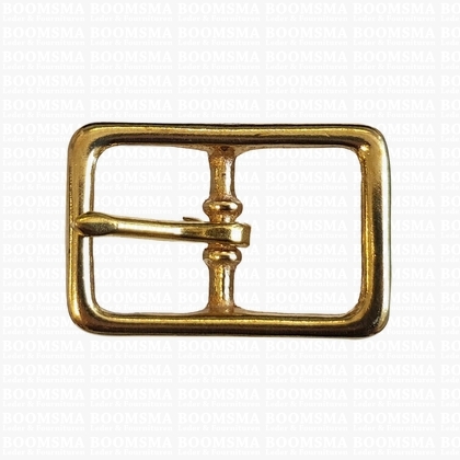 Halter buckle straight solid brass 26 mm (= center bar) (ea) - pict. 1