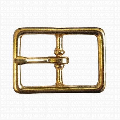 Halter buckle straight solid brass 32 mm (= center bar) (ea) - pict. 1