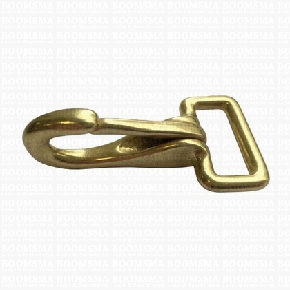 Halter snap solid brass gold eye 25 mm (68 mm total length) (ea) - pict. 1