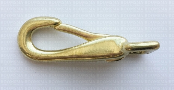 Halter snap solid brass gold eye 16 mm (65 mm total length) (ea) - pict. 2