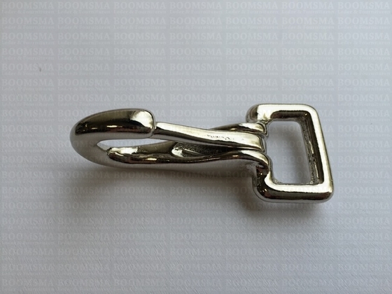 Halter snaps silver messing vernikkeld recht oog 19 mm, totale lengte 69 mm - pict. 1