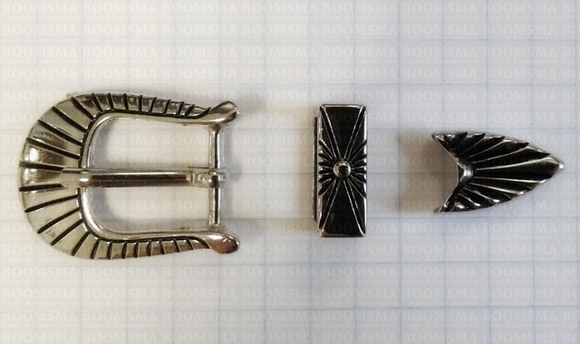 Hatband buckle Striped set (riem 1 cm)  - pict. 3