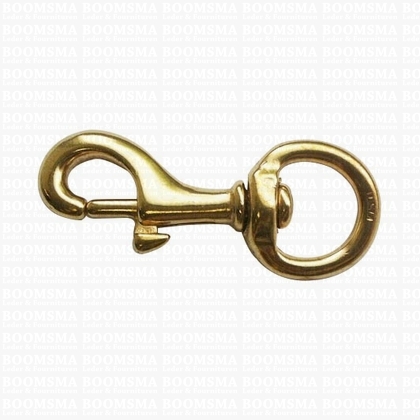 Heavy duty swivel eye bolt snap solid brass A= total length 8,4 cm B= eye 2,2 cm, C= 10 mm - pict. 1