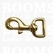 Heavy duty swivel eye bolt snap solid brass A= total length 7,7 cm, B= straight eye 2,5 cm,  C= 10 mm - pict. 1