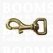 Heavy duty swivel eye bolt snap solid brass A= total length 8,0 cm, B= straight eye 19 mm, C= 11 mm - pict. 1