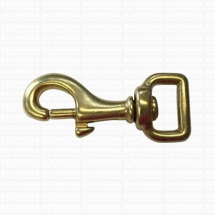 Heavy duty swivel eye bolt snap solid brass A= total length 8,0 cm, B= straight eye 19 mm, C= 11 mm - pict. 1