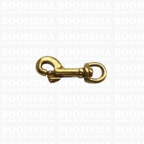 Heavy duty swivel eye bolt snap solid brass A= total length 5,1 cm, B= eye 0,9 cm, C= 5 mm